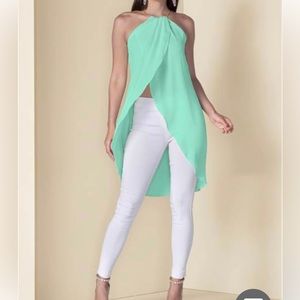 High Low Chain Detail Top